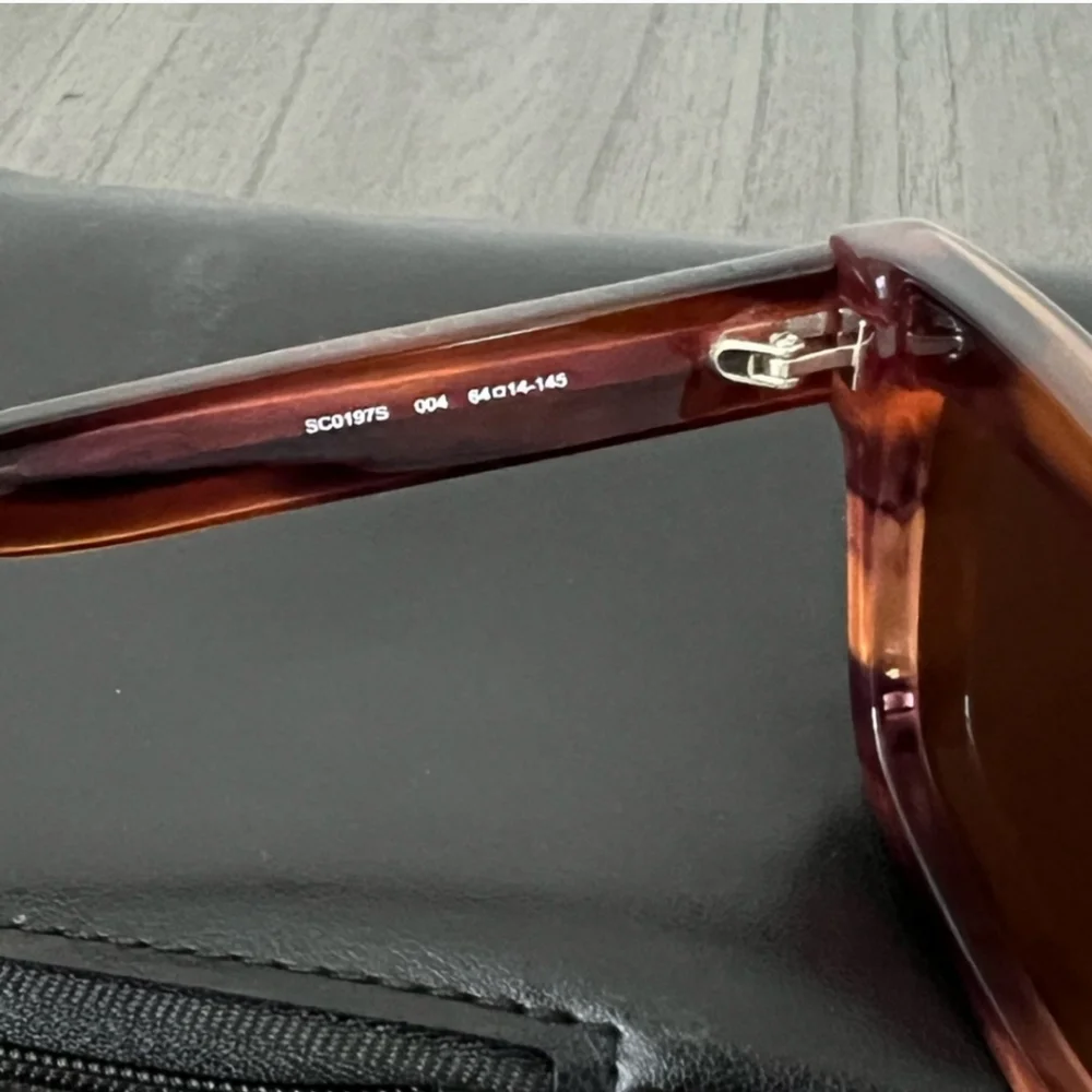NWT HAVANA ORANGE STELLA McCARTNEY SC0197S 004 SQUARE  SUNGLASSESS.         ☆